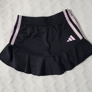 Adidas Girls' Black Skort with Pink Trim
